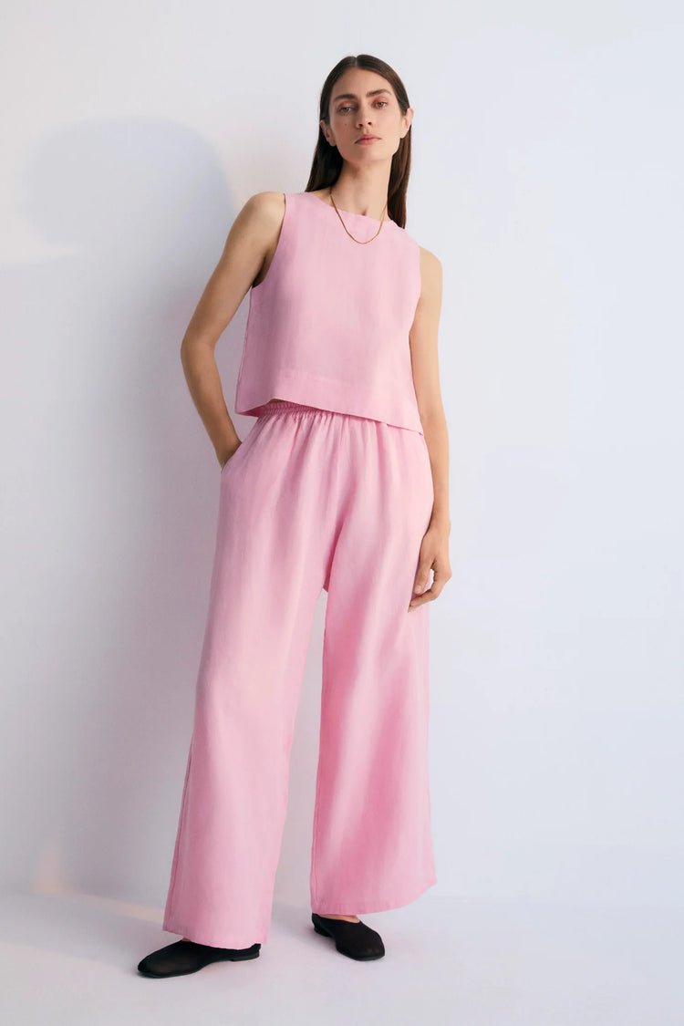 The New Society Hera Palazzo Pants hibiscus