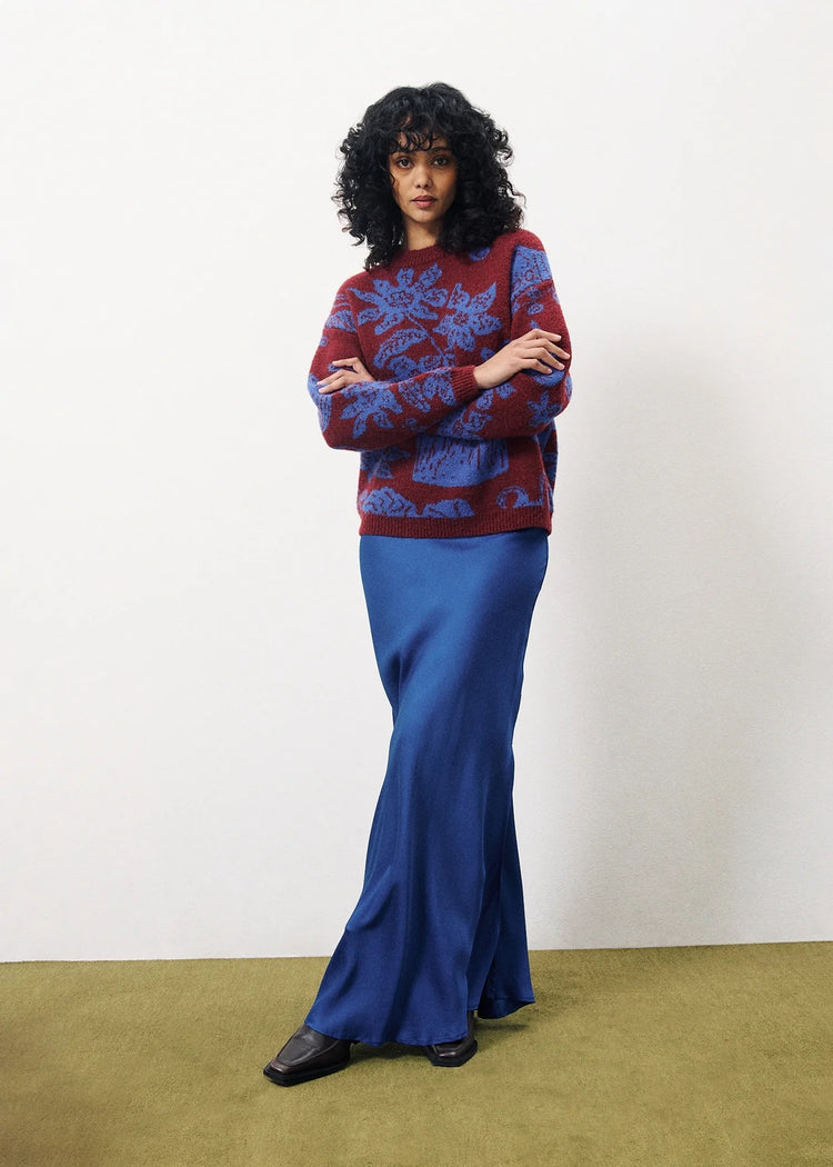 Frnch Egenie Knit flora blue