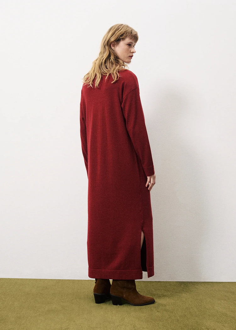 Frnch Neslie Robe bordeaux