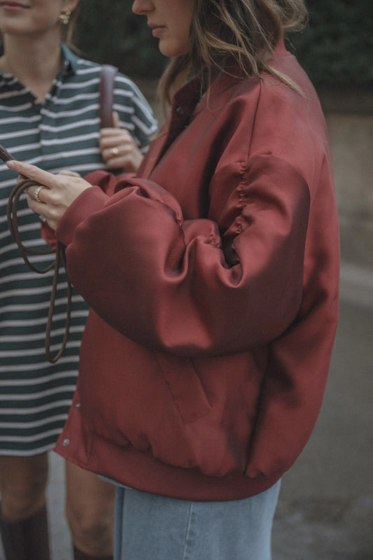 Les Soeurs Reese Bomber bordeaux